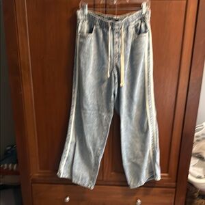 GAP Light Blue Wide Leg Jeans with Side Stripe